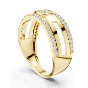 Bague en diamant cultivé en laboratoire de 0,464 carats pour femmes, clarté VVS-VS EF, or 18 carats, 14 carats, 10 carats et argent 925, or rose, or jaune, or blanc - Product Image 5