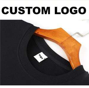 100% algodón 350GSM letra de gran tamaño bordada de talla grande pareja gota hombro Casual moda Sudadera de punto para hombres - Product Image 5