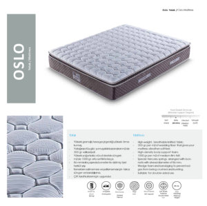 Matelas orthopédique double face à ressorts Hercules en mousse haute densité et tissu tricoté respirant, 30 cm, pour chambre d'hôtel et résidence - Product Image 2