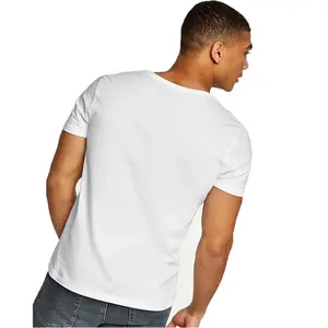 T-shirt pour homme, coupe ajustée, grande taille, 100% coton, logo personnalisé, impression par sublimation numérique, manches courtes, tissu satiné, saison d'automne - Product Image 2