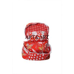 Multipurpose Cotton Quilted Zipper Vanity Pouch Set 3 Stylish Eco-Friendly Cosmetic Travel Bag Lightweight Customizable Logo for - Product Image 4