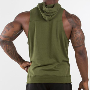 Sudadera con capucha Dry Fit Gym para hombre, precio barato al por mayor, capa Base de entrenamiento sin mangas, sudadera sin mangas con tirantes de invierno - Product Image 2