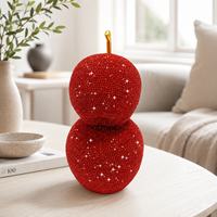 Creatief ontwerp Hars Simulatie Grote rode stip Kraal Dubbele appel Thuis Slaapkamer Woonkamer Desktop Licht Luxe Premium ornament