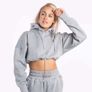 Ensemble de pantalons de survêtement décontractés pour femmes 2024 automne et hiver nouveau sweat à capuche court ceinturé haut Sexy Streetwear personnalisé en gros - Product Image 5