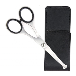 กรรไกรตัดผมจมูกสเตนเลสเกรด + พับได้ด้วยมือขวาพร้อมกระเป๋าสีดำ - Product Image 4