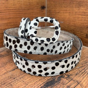 Nuevo pelo hecho a mano en estampado de animales cinturón de mujer occidental hecho a mano 100% cuero Real estilo bohemio cubierta de piel hebilla cinturón para Jeans - Product Image 2