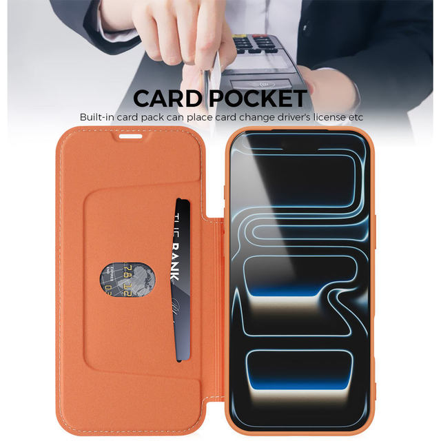Fashion 14 Plus for 13 Pro Max TPU+PU Business Leather Premium Protective Mobile Phone Bags Dirt-Resistant Shockproof Card