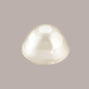 Tapa de cúpula de PET de 100 piezas DM85 con orificio desechable para bebidas de 350cc 400 500ml - Product Image 2