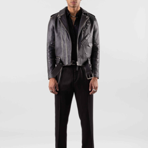 2025 moto veste en cuir conceptions de mode garçons classique dernière conception personnalisée été parka hiver femmes noir en cuir véritable - Product Image 3