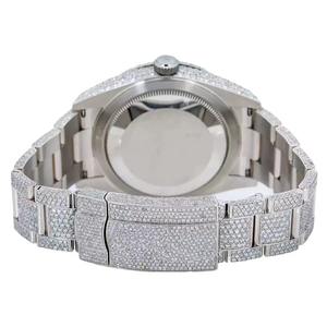 Montre en diamant moissanite entièrement sertie de diamants de qualité supérieure, personnalisée, pour les voyages, les défilés de mode et les cadeaux - Product Image 4