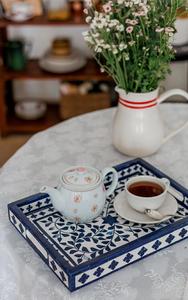 Plateau de service en résine durable, classique, pour fête, personnalisé, pour café, thé, collations, bonbons, fruits secs, rangement - Product Image 4