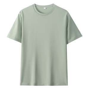 Camiseta de cuello redondo personalizada OEM de 180g para hombres y mujeres, color sólido, suelta y cómoda, camiseta de fondo versátil - Product Image 4