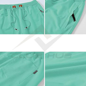 Pantalones cortos atléticos de diseño personalizado para hombre, estilo Hip Hop, con bolsillos, patrón a cuadros, 100% algodón, cierre con cordón, secado rápido, transpirable - Product Image 5