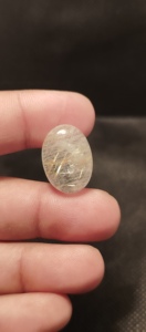 Pierres précieuses en vrac calibrées, forme trilobée, cabochon à dos plat, qualité Rutile Doré - Product Image 3