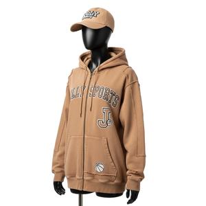 Sweat à capuche zippé pour femme, en molleton brossé de qualité supérieure 320 GSM, coton et polyester, design chaud avec panneaux, logo brodé, sweat à capuche zippé basique - Product Image 4