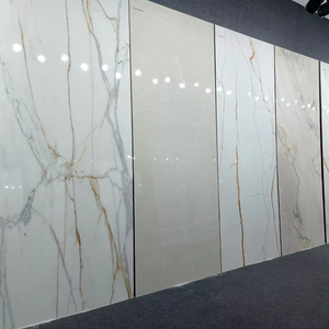 Dalle murale en pierre frittée de qualité supérieure 1200x2400mm Mur de fond en marbre classique moderne pour usage intérieur Carrelage d'accent - Product Image 1