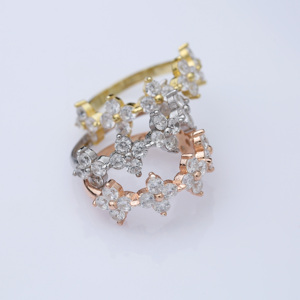 แหวนคลัสเตอร์ทำมือดีไซน์ดอกไม้หิน CZ 925เครื่องประดับผู้หญิงเงินสเตอร์ลิงเครื่องประดับชั้นดีสำหรับตุรกีขายส่ง - Product Image 3