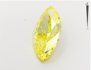 Aniva Jewels 4,59 Carat VS1 Lab Grown Marquise Cut CVD Diamond Fancy Vivid Yellow Certificado por IGI Loose Diamonds - Product Image 2