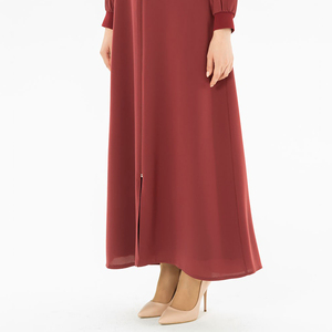 Thobe / Thawb tradicional otoño Primavera de manga larga vestido étnico islámico poliéster Abaya mujeres logotipo personalizado adultos señoras OEM - Product Image 2