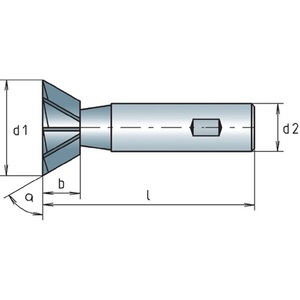 Fresa Angular DIN 1833 Tipo C HSS-Co D.20mm 60 10 Filos de Corte Marca MAYKESTAG - Product Image 3