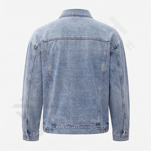 Chaqueta Vaquera Personalizada de Alta Calidad para Hombre con Cuello Alto y Logotipo Frontal, Prenda Exterior Transpirable, Tallas y Colores Personalizables - Product Image 2