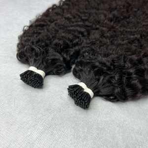 Extensions de cheveux vierges bruts brésiliens bouclés birmans Itip Tape-in Cloudy Viet Nam Vendeur de stylistes de cheveux humains de haute qualité - Product Image 3