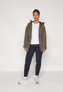 Veste Aplington Softshell pour femmes olive foncé de haute qualité prix usine manches complètes et coupe-vent femmes en cours d'exécution vestes de plein air - Product Image 5