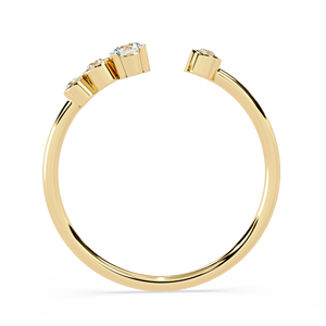 Bague de fiançailles et de mariage en or jaune 18 carats et 14 carats, diamant naturel taille brillant ethnique de 0,15 carat, certifié IGI, cadeau pour femme SHREERAJ - Product Image 6