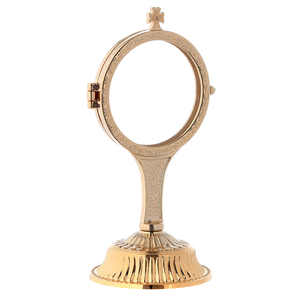 Artisanat religieux Laiton Ostensoir Lisse Finition Dorée Nouveau Look Église Présentoir pour Sainte Eucharistie Adoration et culte Utilisation - Product Image 4