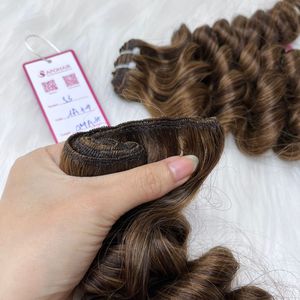 Extensions de cheveux crus vierges vietnamiens de qualité supérieure de 24 pouces Mixte Piano Machine Trame Couture Corps Cheveux Ondulés Extensions Humains de qualité supérieure - Product Image 5