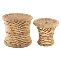 Chaise de tabouret en bambou et jute de style ancien pour la maison, le jardin, le café, le bureau et la décoration Fabricant et exportateur indiens