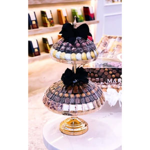 Elegante Mesa decorativa dulces almacenamiento que sirve creativo oro pulido Metal triturado cuenco para bodas Chocolates y dulces - Product Image 1