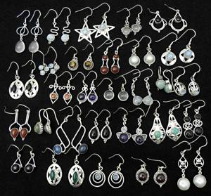 Top qualité dernière conception forme ovale naturel Rose Quartz pierres précieuses boucles d'oreilles femmes belle 925 en argent Sterling grossiste - Product Image 6