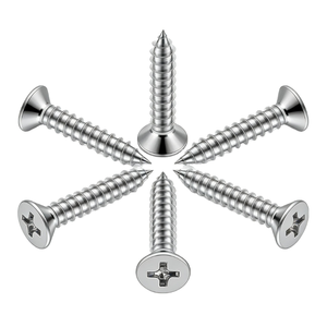Vis autotaraudeuse à tête plate en acier inoxydable 304 pour projets de construction - Product Image 1