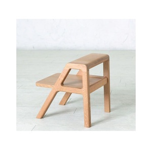 Taburete de Madera Rústico con Acabado Natural Liso, Perfecto para Cocinas, Dormitorios, Baños y Almacenamiento en el Hogar - Product Image 1