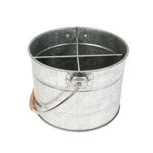 Galvanized Cutlery <b>Holder</b> Caddy <b>Kitchen</b> <b>Utensil</b> <b>Holder</b> Rustic Farmhouse Top <b>Kitchen</b> Accessories Galvanized Metal Picnic Caddy - Product Image 1