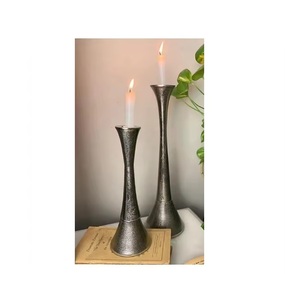 Juego de aluminio moderno de buena calidad de 2 portavelas, decoración de fiesta, precio asequible, portavelas de diseño elegante - Product Image 1