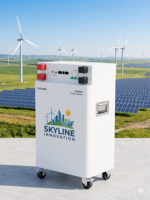 Batterie de stockage d'énergie domestique Skyline Innovation 16 kWh 51,2 V LiFePO4 solaire hybride IP65 CAN, empilable et mobile