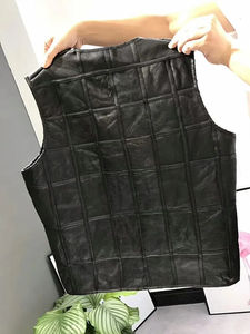 Chaleco de Cuero Genuino Reversible para Hombre, Invierno, Casual, Transpirable, Talla Grande, Personalizable, OEM, Chaleco de Cuero Perfecto - Product Image 4