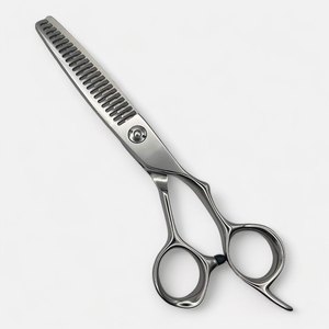 2024กรรไกรตัดผมสเตนเลสกรรไกรซอยผมเซรามิกแบบมืออาชีพสองด้านขวาสำหรับร้านเสริมสวย28ซี่ - Product Image 5