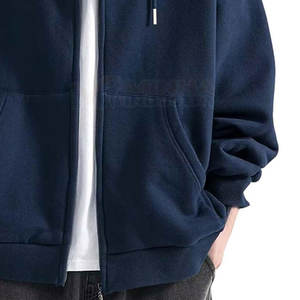 Sweat-shirt oversize confortable de style streetwear avec fermeture éclair sur le devant, style moderne, sweat-shirt oversize unisexe avec fermeture éclair - Product Image 5