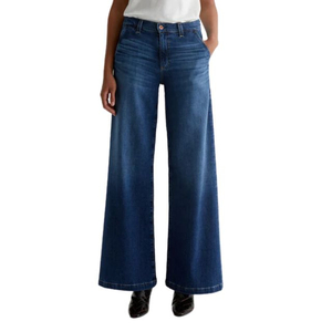 Pantalones vaqueros holgados de moda para mujer, pantalones vaqueros holgados de cintura alta, pantalones vaqueros informales de pierna ancha a la moda para mujer, Vaqueros cómodos - Product Image 1