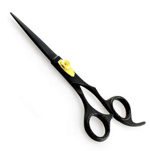 Bộ kéo cắt tóc chuyên nghiệp màu đen màu đen tráng tóc mỏng cạnh dao cạo sắc và mịn - Product Image 5