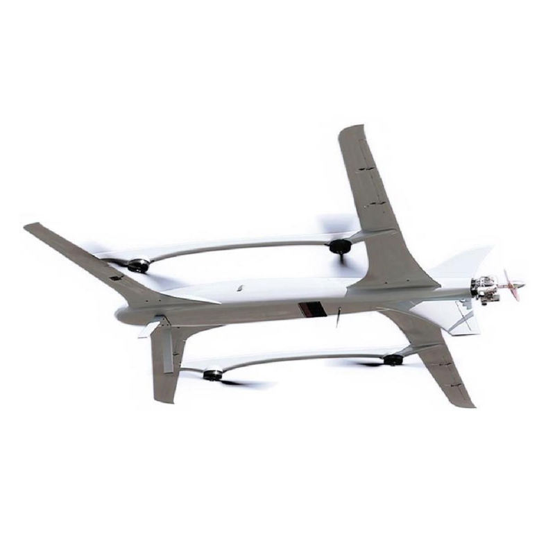 ДАЛЬНОБОЙНЫЙ беспилотный летательный аппарат VTOL UAV с неподвижным крылом для съемки и проверки с питанием от батареи в новом состоянии