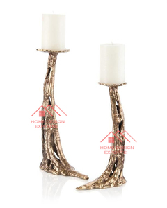 Juego de 3 Portavelas de Metal con Acabado Antiguo en Cobre - Product Image 5