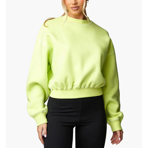 Sudadera de Punto Regular Antiarrugas para Mujer 2025, Personalizada, de Manga Larga, Estilo Urbano, con Bordado Frontal para Invierno - Product Image 1