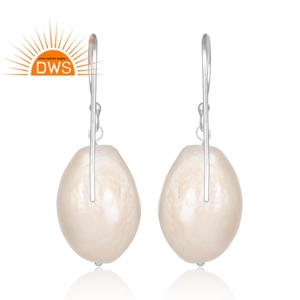 Conjunto de pendientes colgantes de perlas naturales, joyería personalizada, fabricante de joyería, de plata fina, superventas - Product Image 4