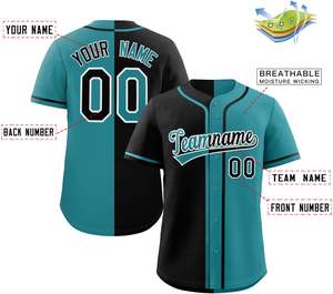 Camiseta de béisbol impresa sublimada personalizada para clubes escolares Logotipo de equipo de número de jugador personalizado transpirable de secado rápido a granel - Product Image 2