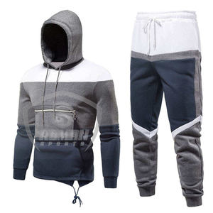 Conjuntos Deportivos Personalizados de Estilo Urbano para Hombre, Conjunto de 2 Piezas de Sudadera con Capucha y Pantalones Deportivos Lisos, Cómodos, de RSW - Product Image 1