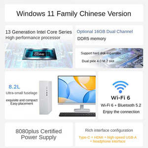 L e n o V o Xiao Xin Mini Host 8.2L Inter de 16GB DDR5 1TB SSD Computadora de PC pequeña de escritorio para el Hogar y Personal - Product Image 5